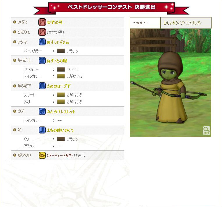 ベストドレッサーコンテスト 結果発表 14 7 23 更新 目覚めし冒険者の広場