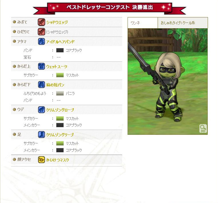 ベストドレッサーコンテスト 結果発表 14 7 23 更新 目覚めし冒険者の広場